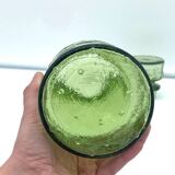 Pretty vintage green glass carafe