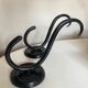 Paire de patères porte manteau XXL Thonet Art déco en bois noir courbé