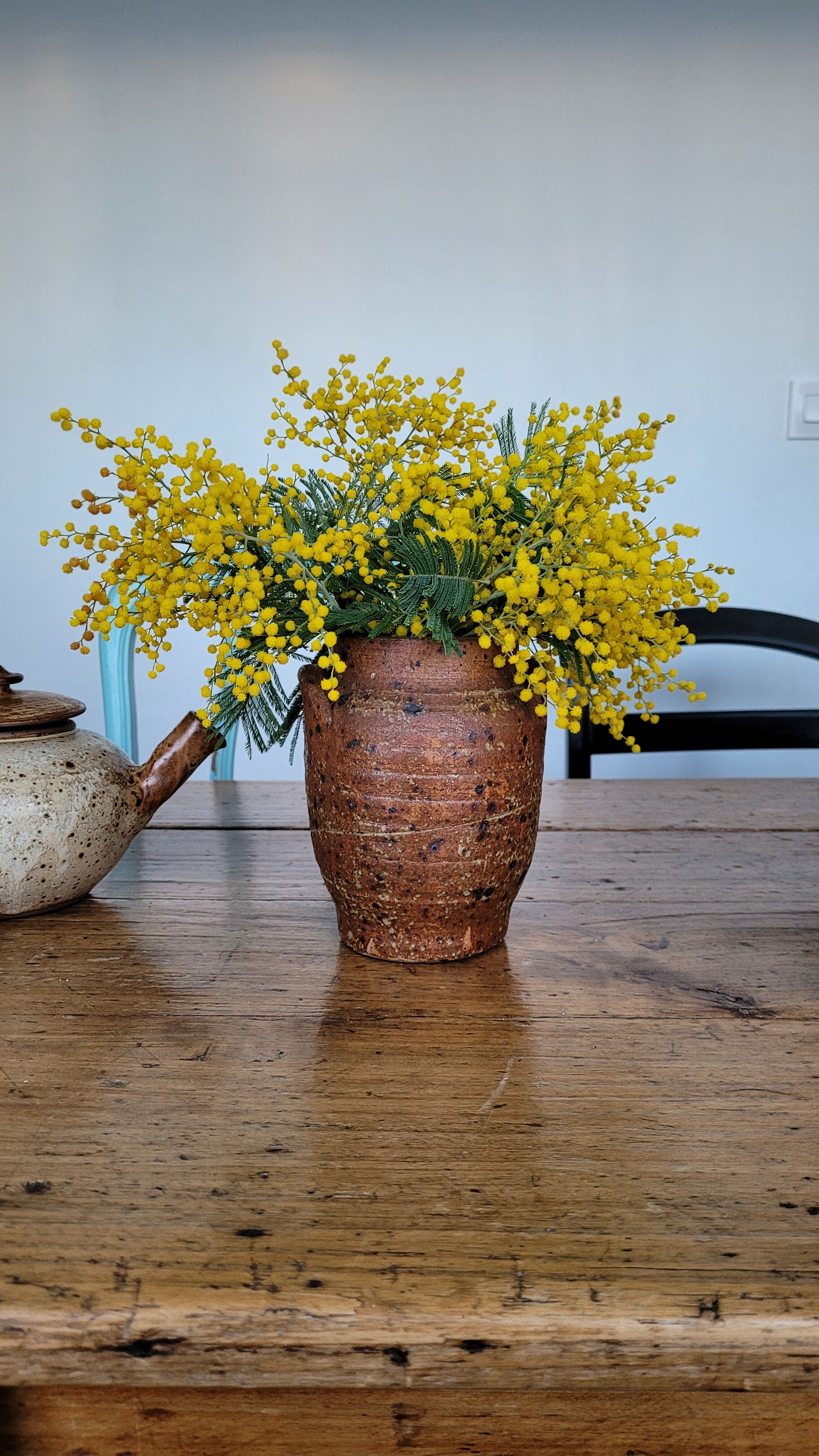 Artisanal sandstone jar vase