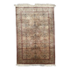 Vintage Turkish Silk Rug, 180x116 cm, Kayseri, Pink Blue Green, Handmade