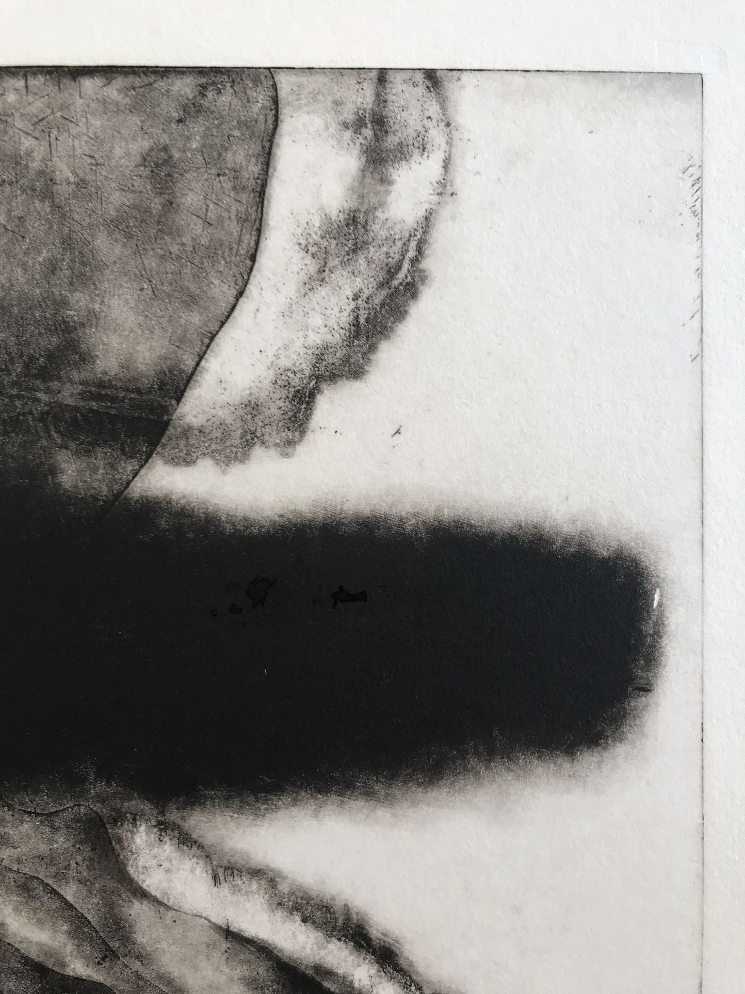 Gravure en noir sur velin fort signée de mamer, sans titre, 1970