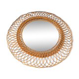 Vintage rattan mirror - 50cm