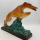 Sainte Radegonde Art Deco earthenware greyhound, 1930s