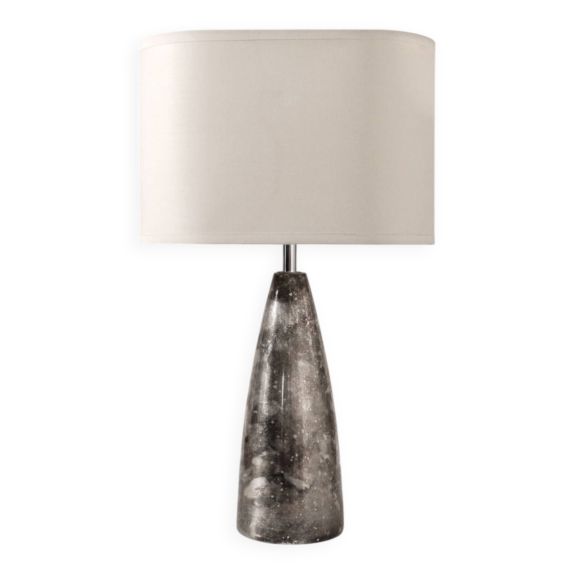 Lampe de table vintage plaquée argent, Allemagne, années 1950