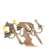 Antique Pair of Gilded Bronze Wall Lights Empire Louis XVI Acanthus Leaf 19th Century