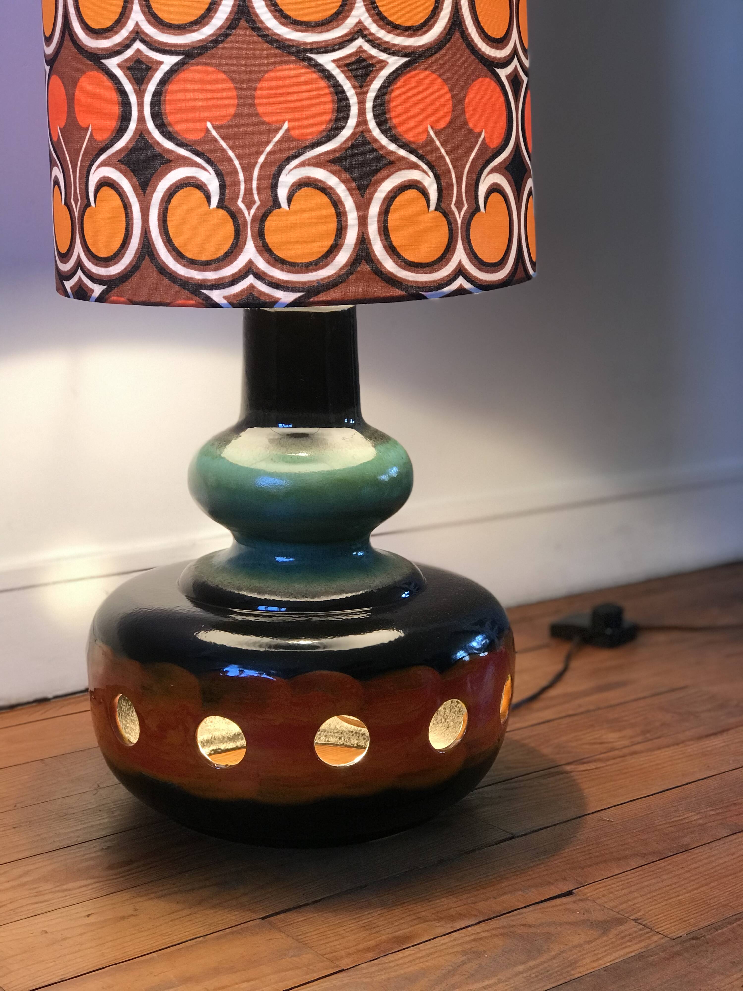 Ceramic floor lamp, 1970s