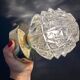 Vintage globe wall lamp, ceiling lamp in molded glass