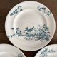 Assiettes plates en terre de fer Longwy "Mignon"