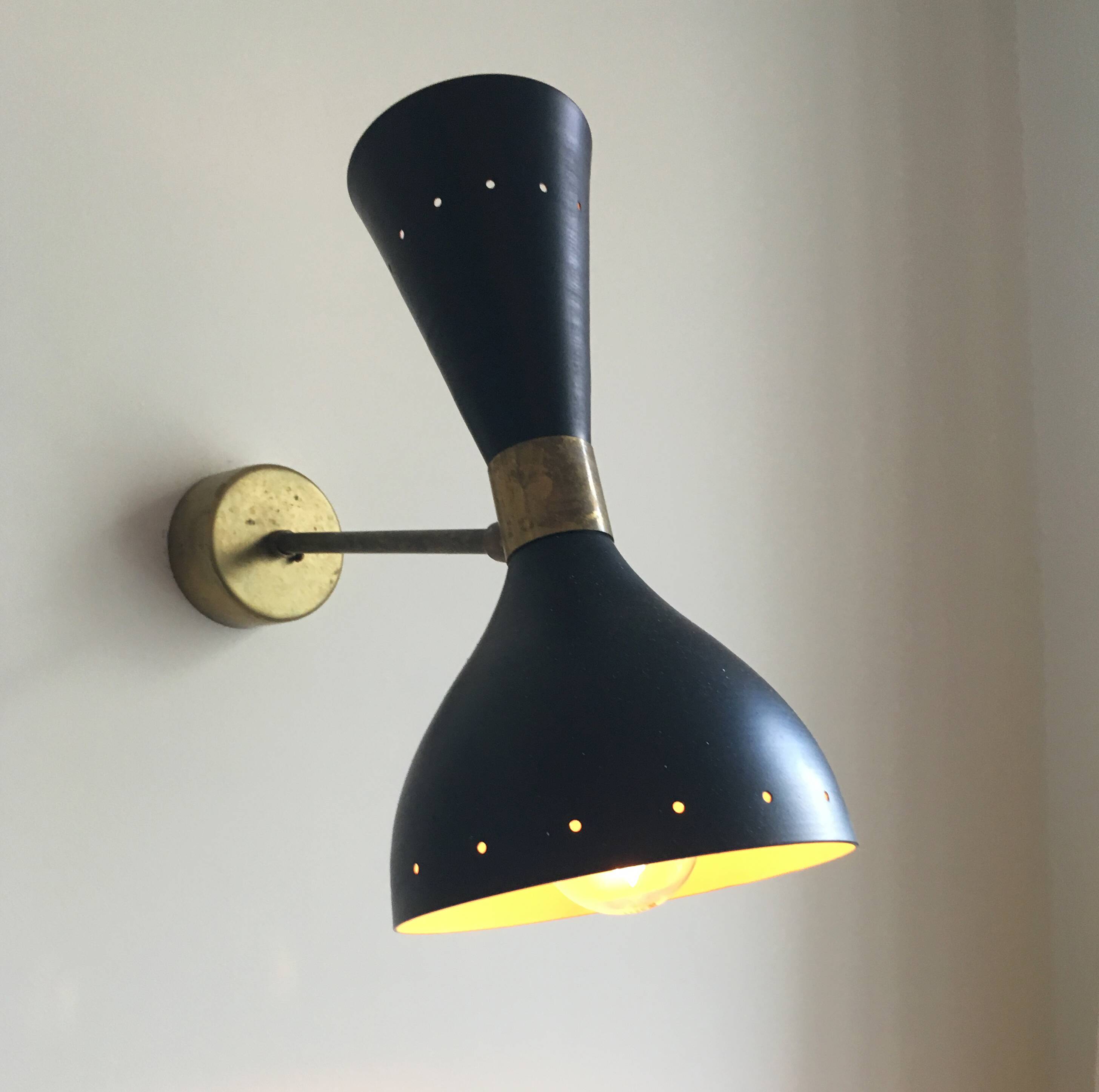 Paire d'appliques Italiennes design années 1950