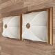 Pair of large scandinavian design wall lights 1960.