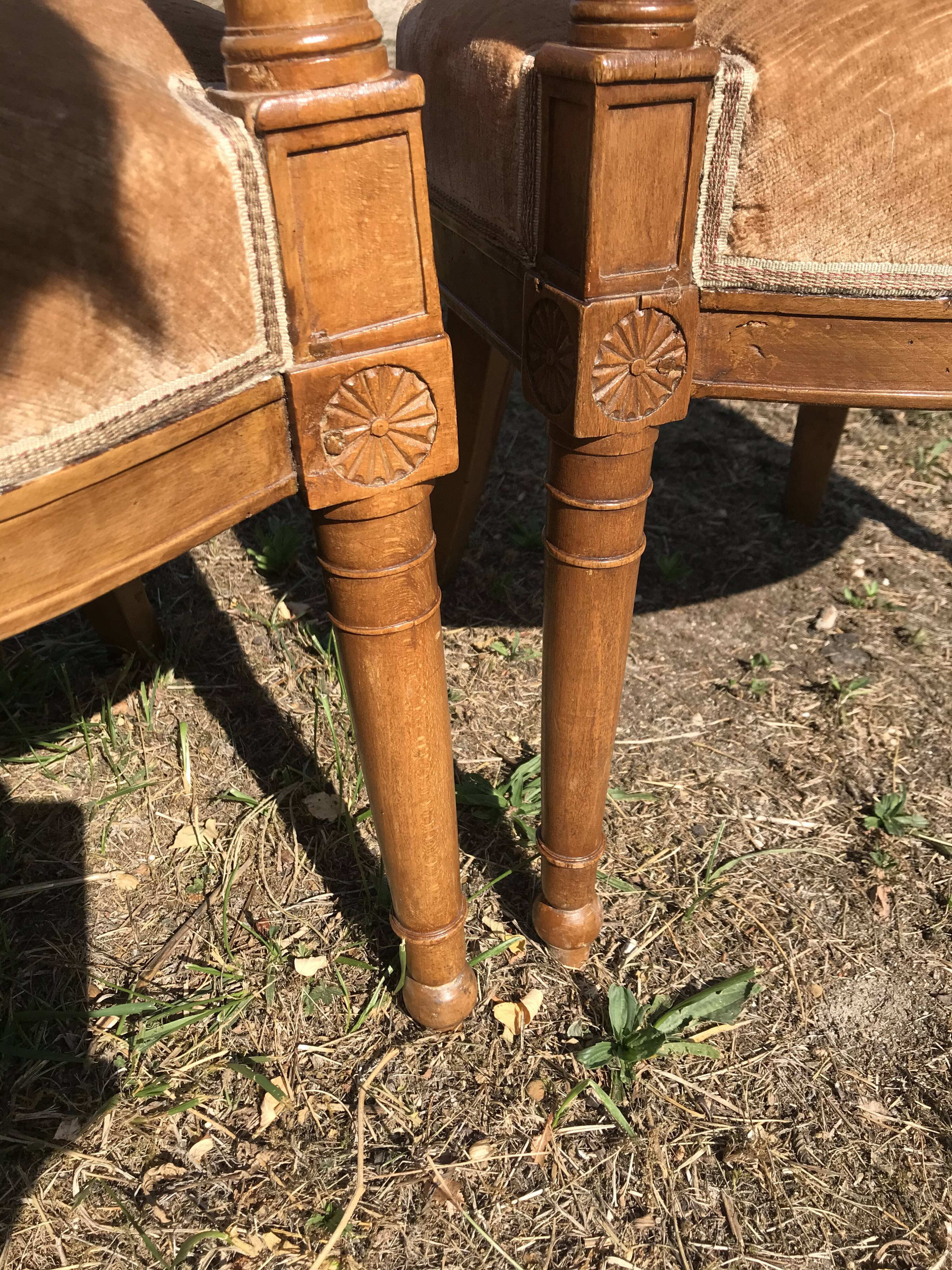 Empire era armchair pair