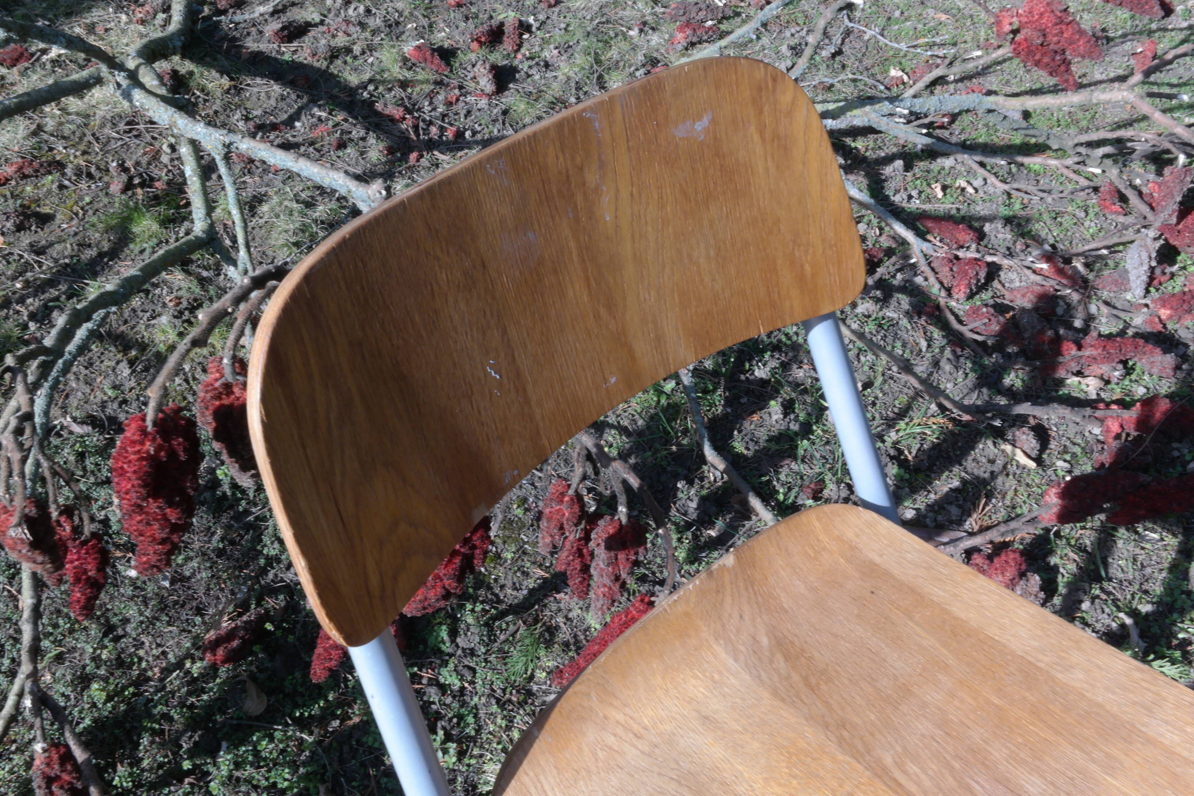Vintage folding industrial workshop chair