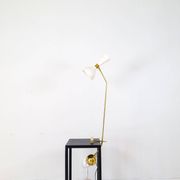 Modern Italian Table Lamp in Brass and Metal, Stilnovo Style
