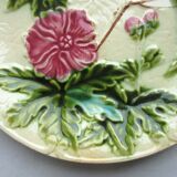 Salins art deco white dabbling plate pink parakeet and lavaters