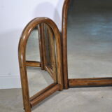 Triptych rattan mirror year 70.