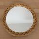 Miroir rond rotin tressé 30 cm