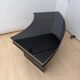 Art Deco desk in black lacquer, walnut & metal, France, 1950