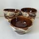 Set of 5 vintage enameled bowls – Chic terracotta ambiance