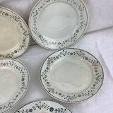 5 Assiettes plates anciennes Badonviller france