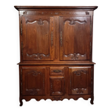 Important buffet deux corps époque Louis XV en chêne massif