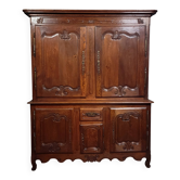 Important buffet deux corps époque Louis XV en chêne massif