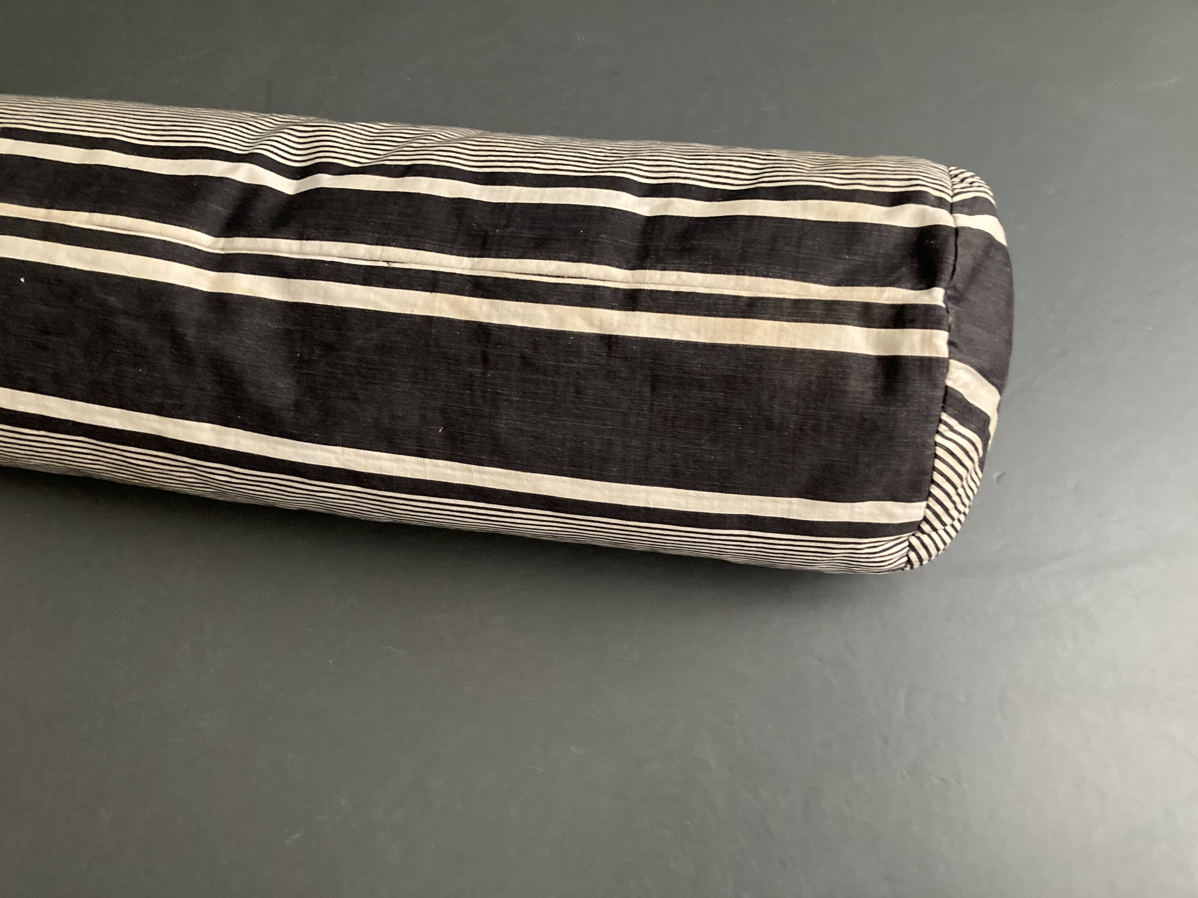 Coussin en toile ticking 19e à rayures matelas 80cm