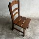 Brutalist wooden chairs – set of 10 (1970s)