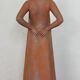 Vintage Terracotta Pregnant Woman Sculpture – Mid-Century Style Maternity Art Figurine
