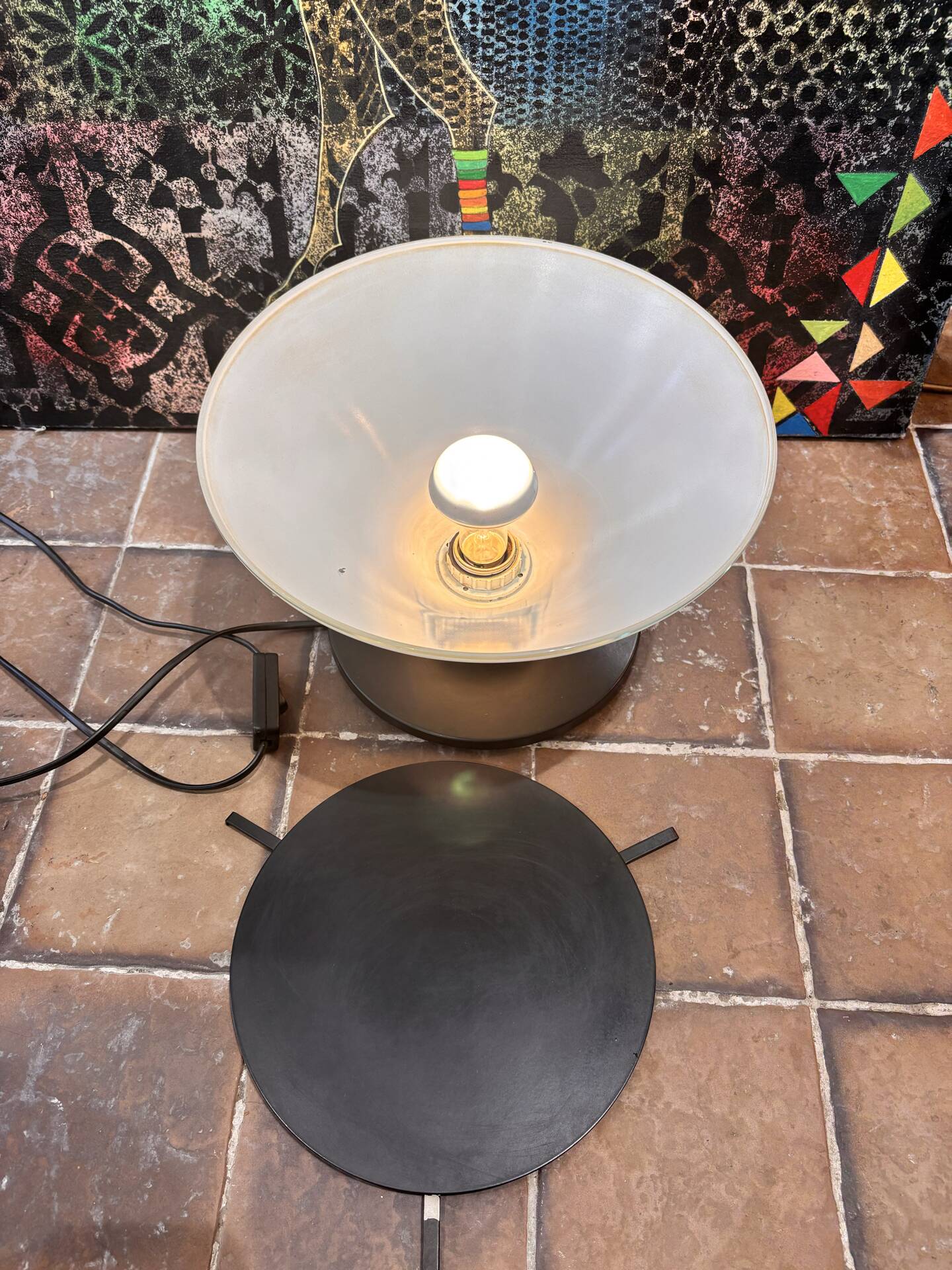 Postmodern table lamp. Optelma / Mangia style.