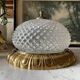 Vintage glass and brass ceiling lamp