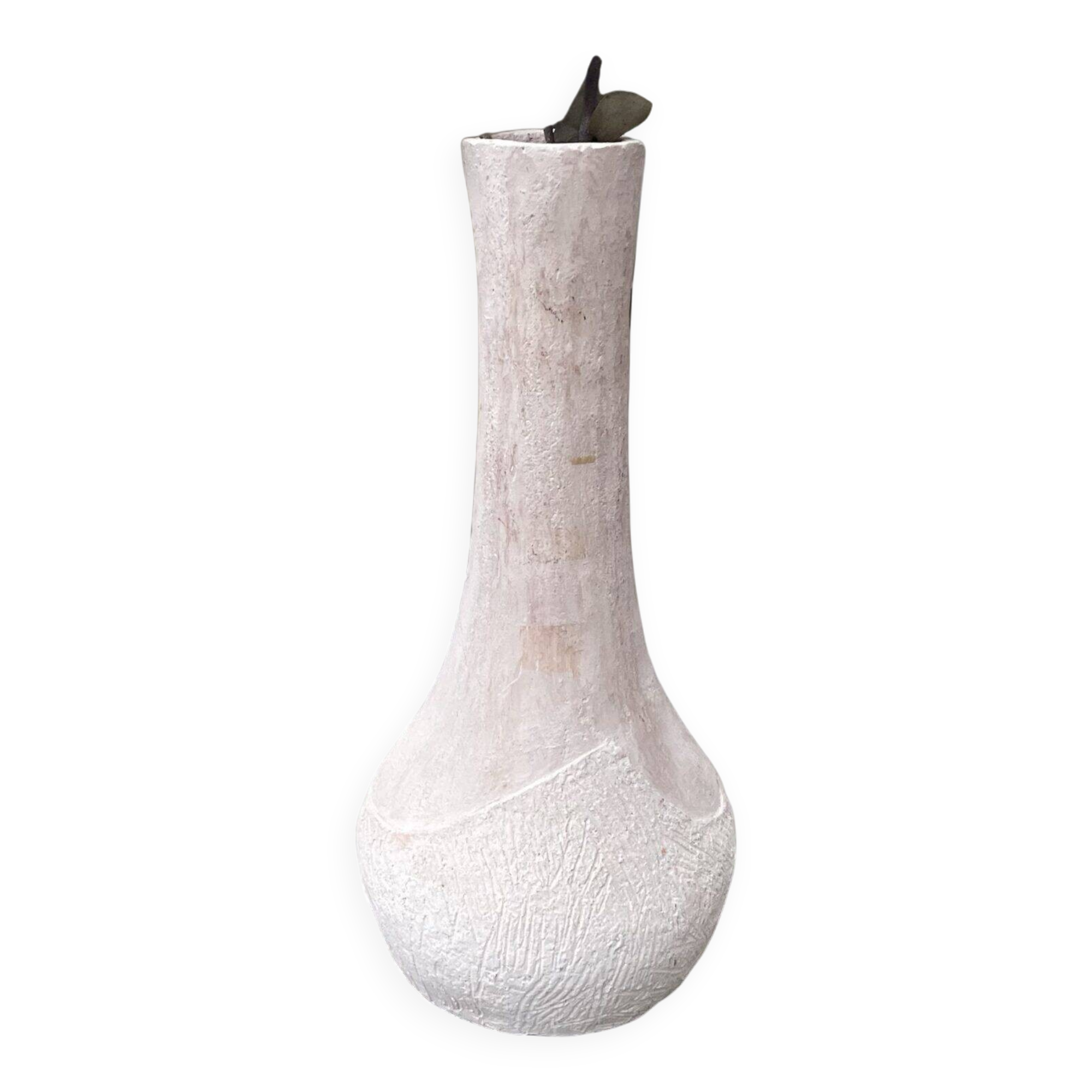 Powder pink brutalist vase