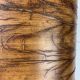 Midcentury Italian sculptural large table lamp with wood veneer shade