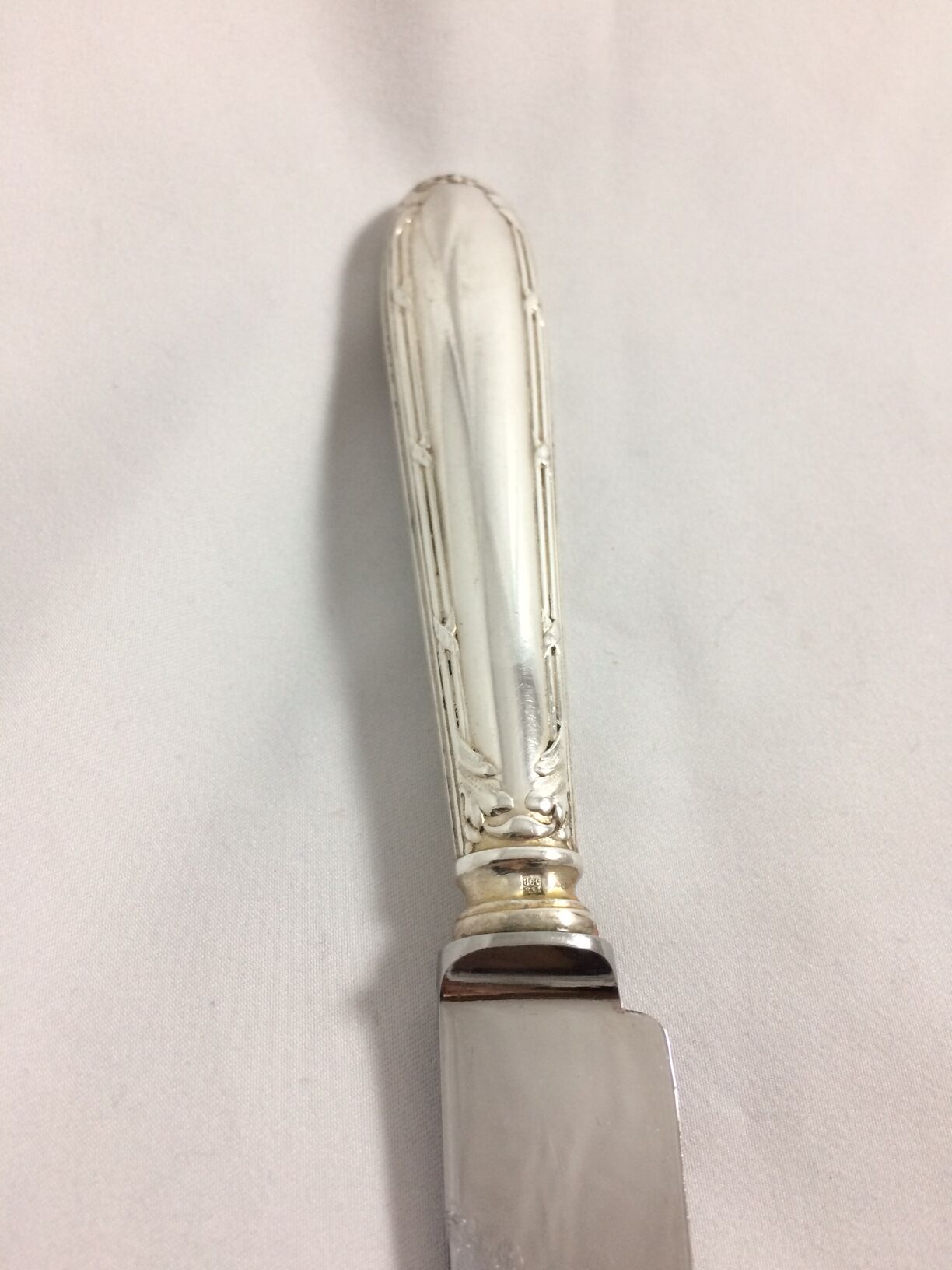 Old silver metal table knives Orbrille