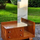 Art deco dressing table in golden blond mahogany from the 30s
