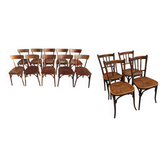 Set of 4 Baumann chairs + 10 Luterma chairs