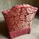 Armchair Napoleon III red satin