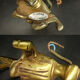 Pair of Louis XVI style flower sconces - signed P. Lucas