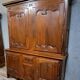 Important two-part Louis XV period solid oak buffet