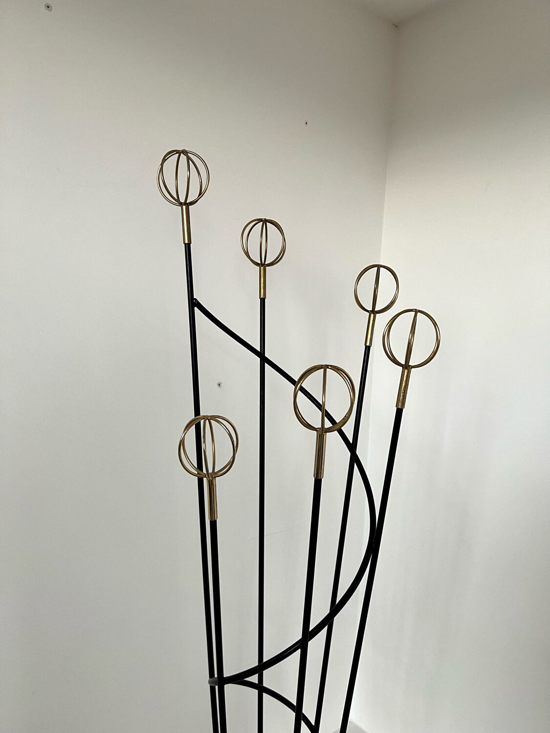 Old metal coat rack design 60s vintage