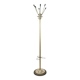 1950s coat rack in brass, metal and cast iron