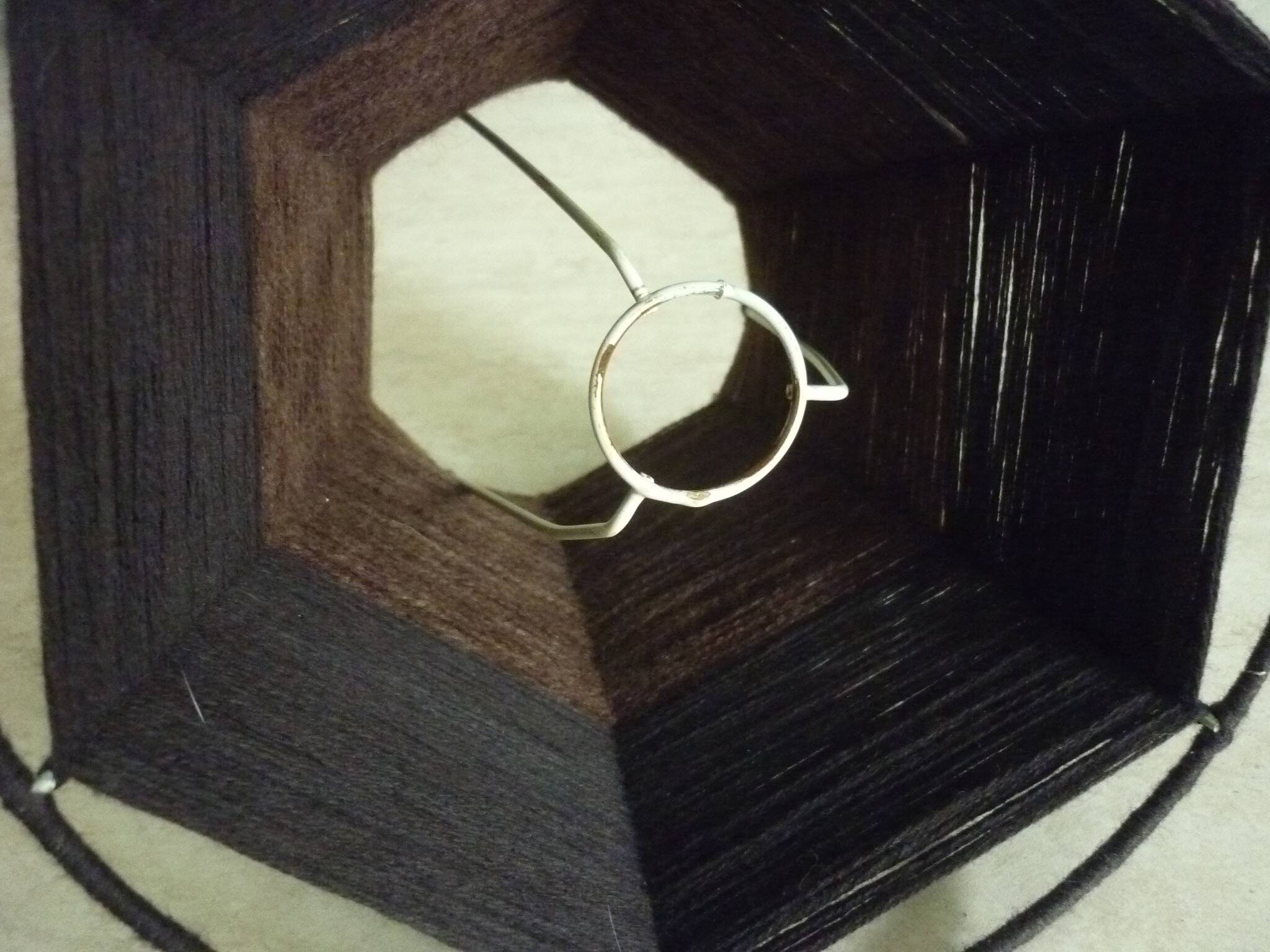 Small brown wool lampshade