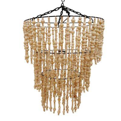 Chandelier - wooden bead pendant light