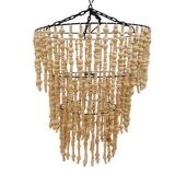 Lustre - suspension en perles de bois