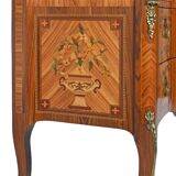 Transitional style commode in marquetry
