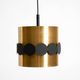 1960s Space Age pendant lamp by Doria, made of copper-anodized aluminum