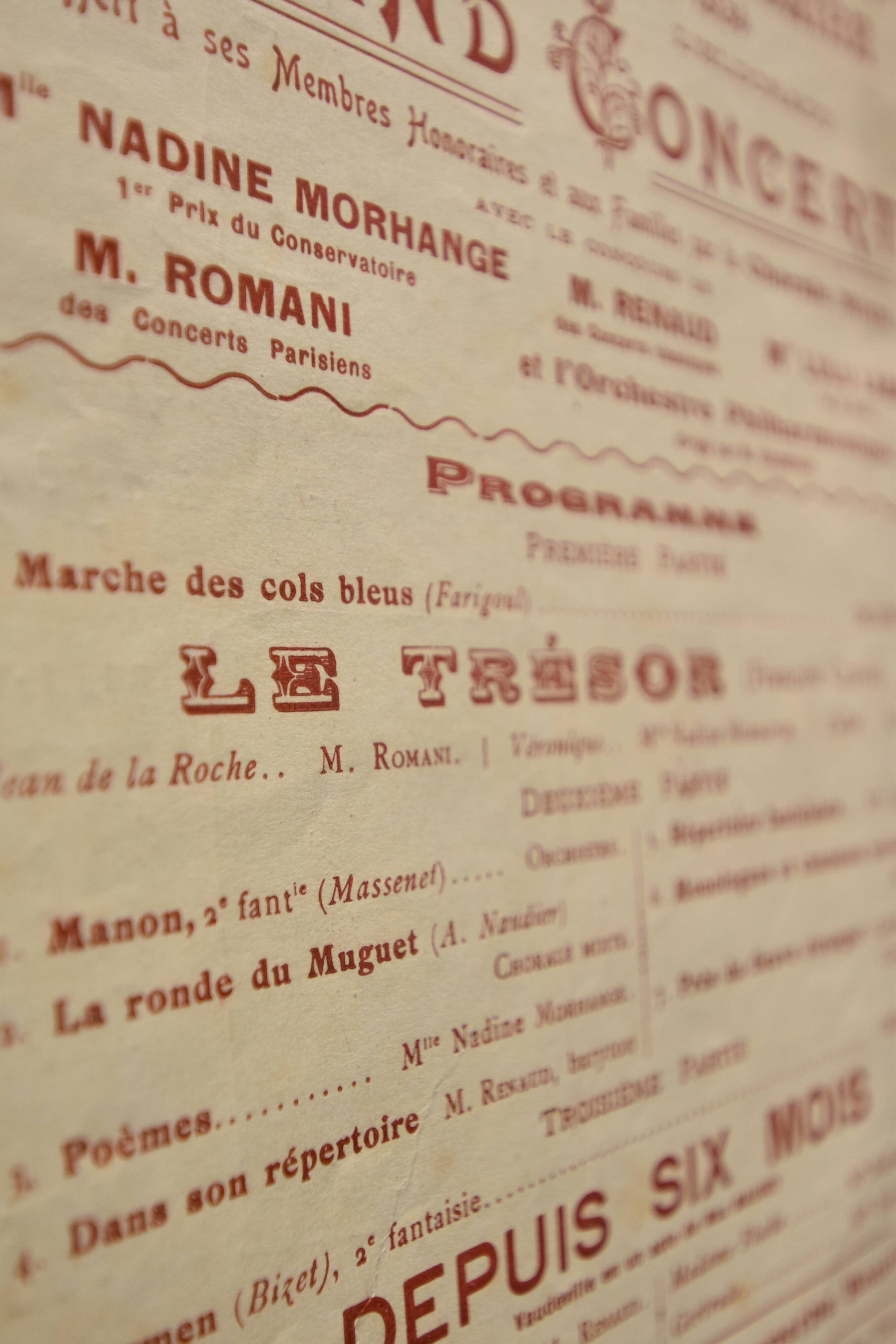 Poster "Grand Concert" - City of Saint-Macaire - 1934