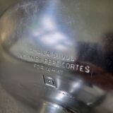 Pair of high bar stools Jamaica stool design by Pepe Cortes for Amat chrome steel and aluminum