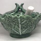 Soup tureen in slip in the shape of cabbage Portugal
