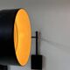 Pair of vintage adjustable wall lights, matte black metal, France 1960s