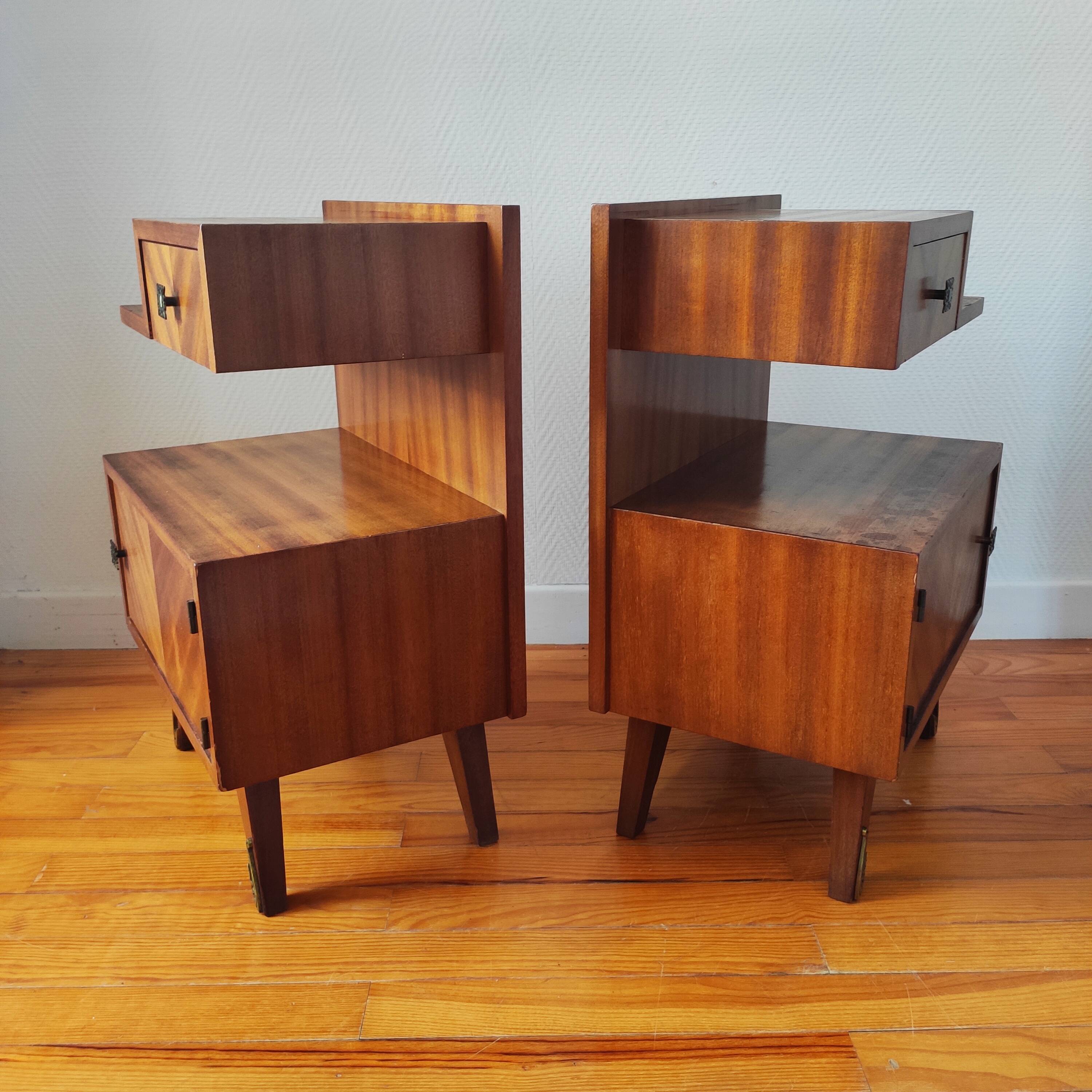 Pair of vintage bedside tables 1950/60